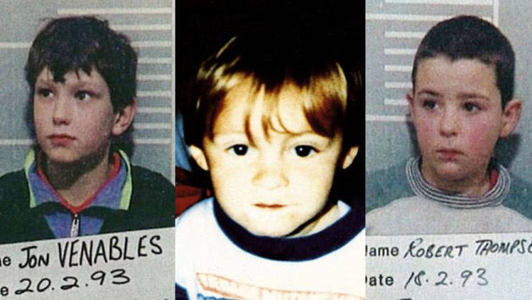 Niespełna 3-letni James Bulger i jego oprawcy - Jon Venables i Robert Thomson