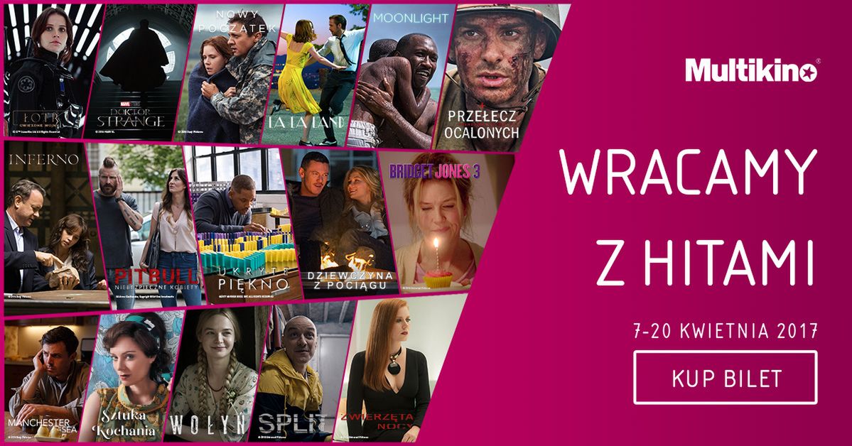 "Łotr 1. Gwiezdne wojny - historie", "La La Land", "Pitbull. Niebezpieczne kobiety" i inne filmowe hity ponownie w Multikinie!