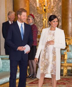Meghan zachwyciła na przyjęciu w Pałacu Buckingham. Poród zbliża się wielkimi krokami