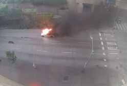 Lamborghini stanęło w ogniu. Nikt nie zatrzymał się, aby pomóc