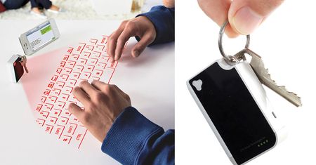 Projektor klawiatury ukryty w breloku