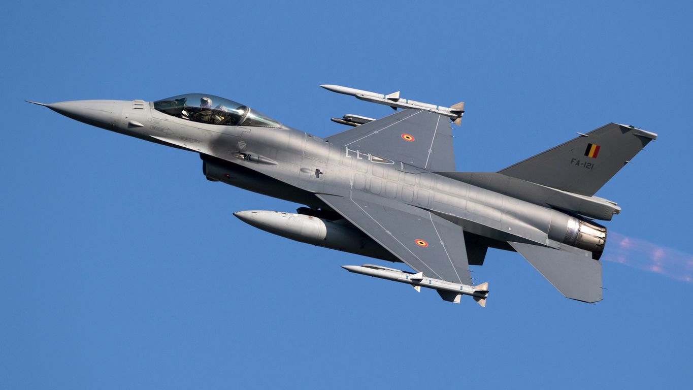 f16 francja wypadek belgia