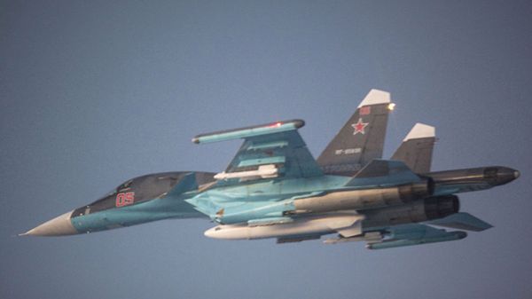 Su-34 sfotografowany u północnego wybrzeża Norwegii