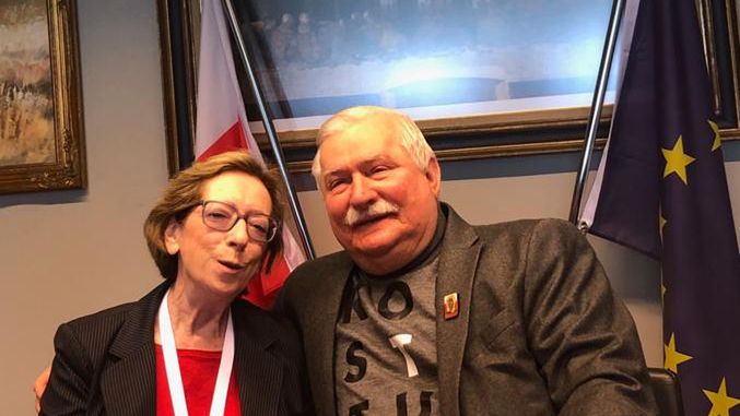 Alma Kadragic i Lech Wałęsa 