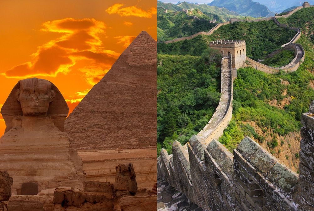 Co jest starsze? Wielki Mur czy piramidy?