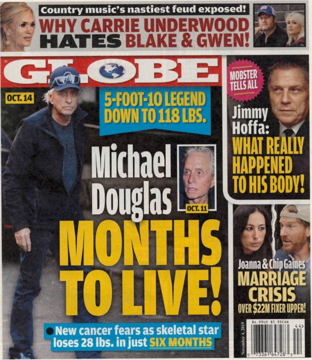 Michael Douglas umiera? Skandaliczny artykuł w Globe