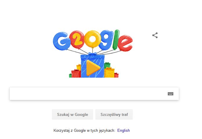 Google Doodle na 20 lat Google! Największa wyszukiwarka obchodzi jubileusz