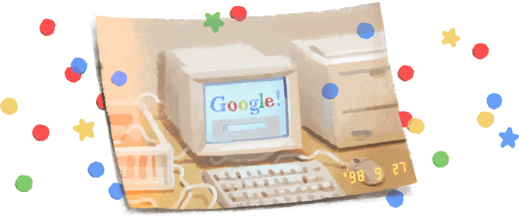 Google Doolde – 21 urodziny Google. 27 września 1998 po raz pierwszy uruchomiono amerykańską wyszukiwarkę internetową