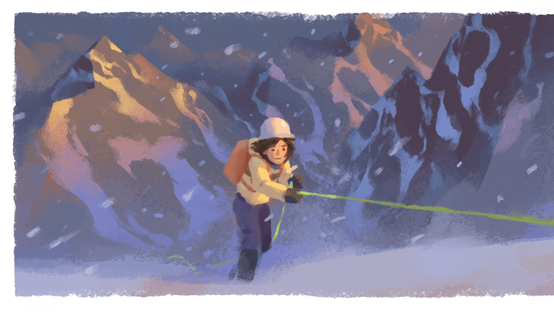 Wanda Rutkiewicz 41 lat temu zdobyła szczyt Mount Everest. Google Doodle upamiętnia osiągnięcie alpinistki