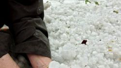 Grad tej wielkości spadł w Chexbres