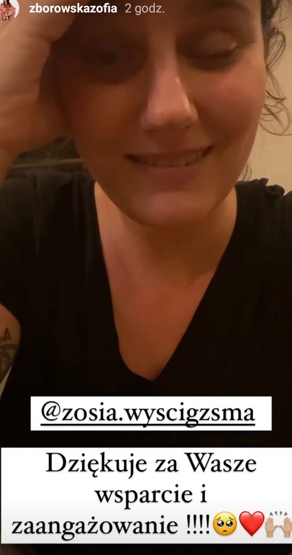 Zosia Zborowska ze łzami w oczach zwróciła się do internautów