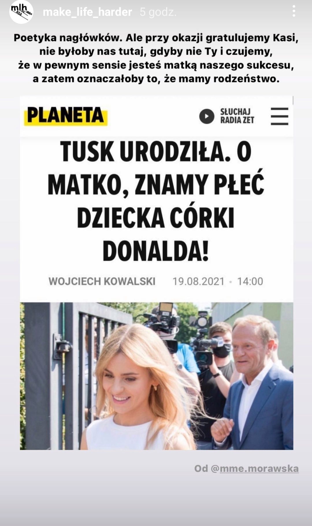 Kasia Tusk komentuje narodziny dziecka