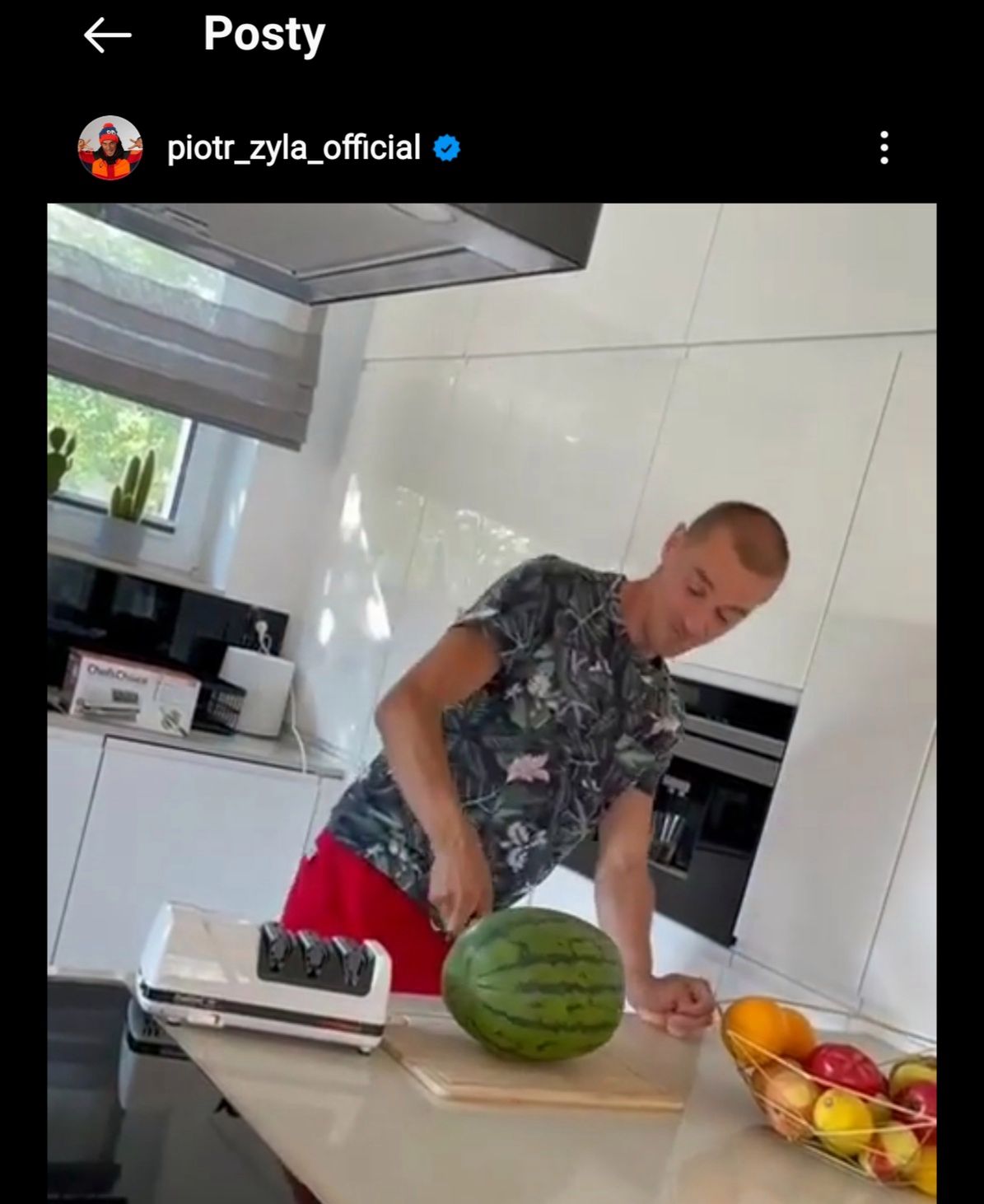 Piotr Żyła w kuchni