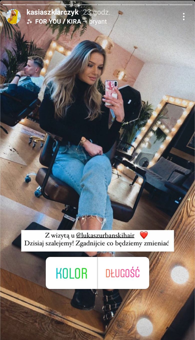Kasia Szklarczyk u fryzjera