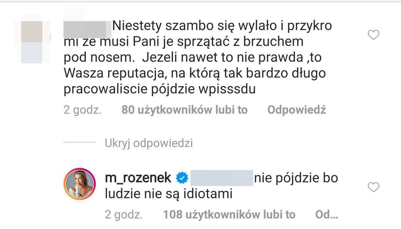 Małgorzata Rozenek broni Radosława Majdana na Instagramie