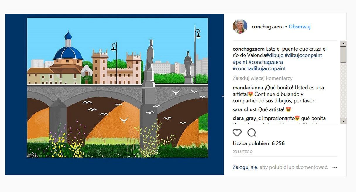 Obrazy tworzone są w popularnym programie graficznym - Paint 