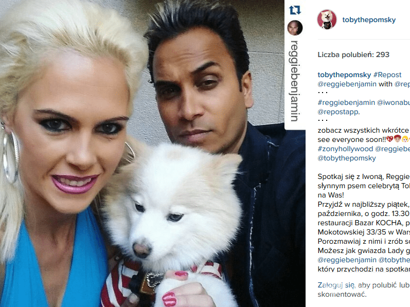 Iwona Burnat z mężem Reggiem i psem Tobym (fot. Instagram)