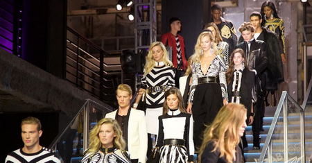 Najlepsze modelki w ekskluzywnym pokazie kolekcji Balmain dla H&M. Zaśpiewał też słynny boysband!