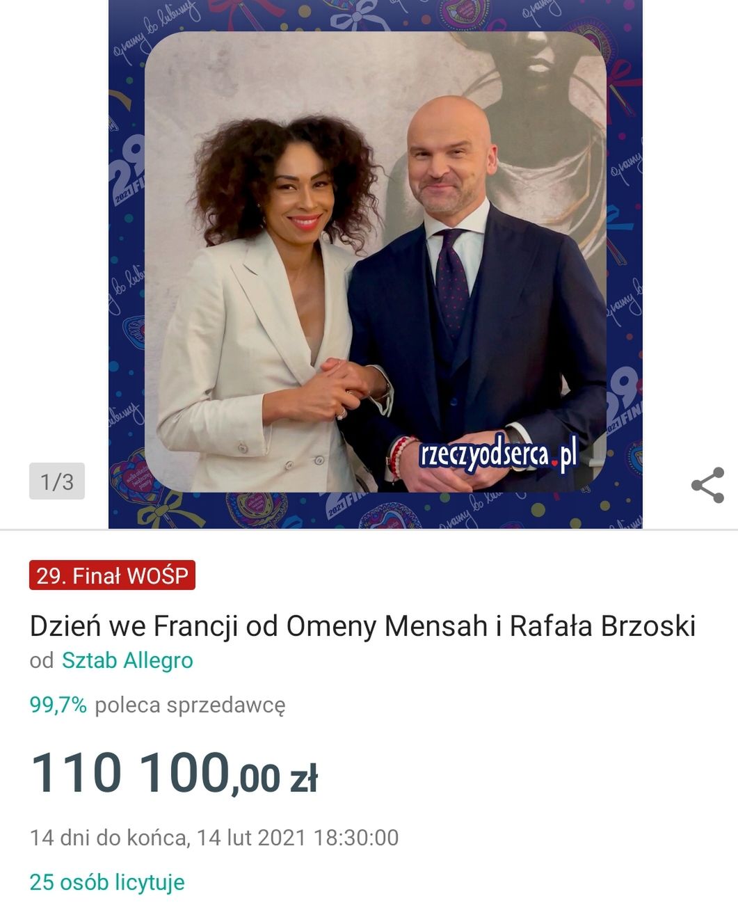 Omenaa Mensah i Rafał Brzoska - WOŚP 2021