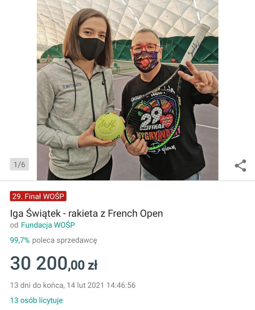 Iga Świątek - WOŚP 2021