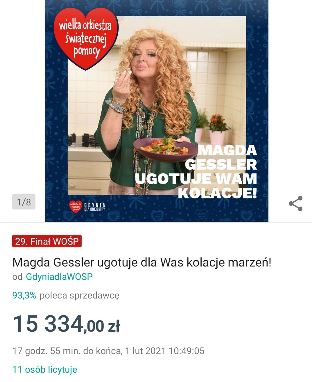 Magda Gessler - WOŚP 2021