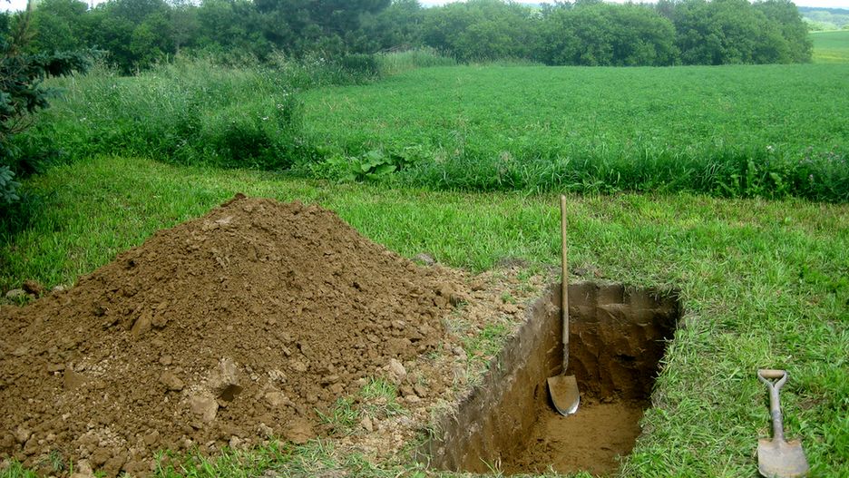 Do odkrycia zakopanego ciała doszło w sobotę wieczorem.