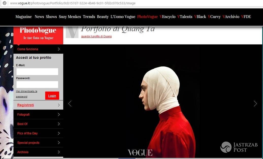 Radek Pestka w internetowym wydaniu Vogue Italia