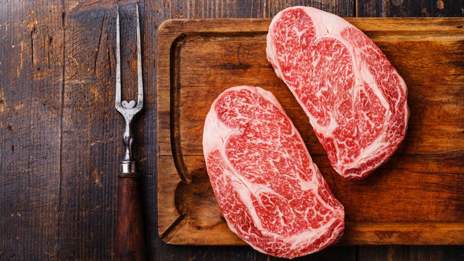 Marmurkowa struktura - to jedna z cech charakterystycznych wagyu.