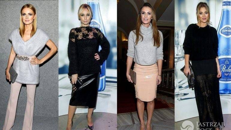 Gwiazdy w swetrze na imprezie (fot. AKPA)