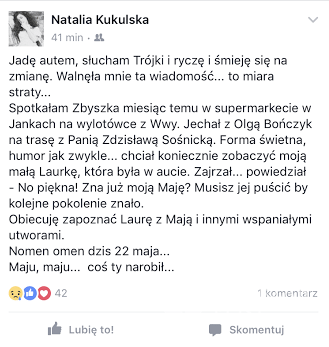 Natalia Kukulska wspomina Zbigniewa Wodeckiego