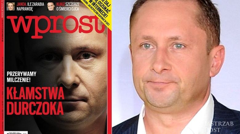 Kamil Durczok na drugiej okładce "Wprost"