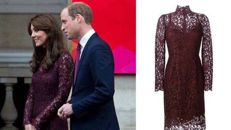 Księżna Kate w sukience  koronki Dolce&Gabbana