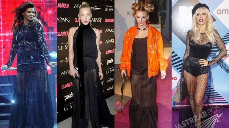 Gwiazdy w prześwitujacych spódnicach i sukienkach (fot. AKPA, ONS)