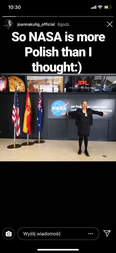 Joanna Kulig w siedzibie NASA