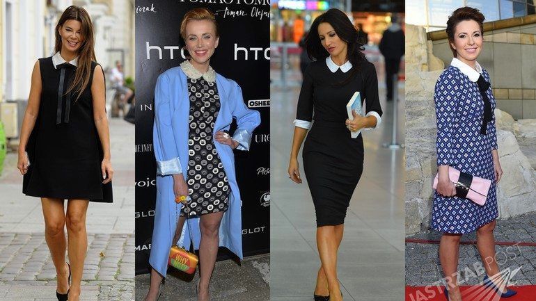 Gwiazdy w sukience z kołnierzykiem