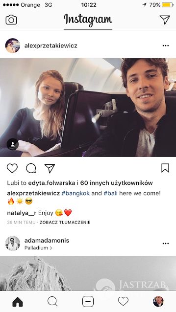 Alex Przetakiewicz i Magdalena Frąckowiak na wakacjach