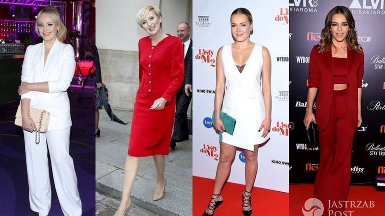 Gwiazdy w białych i czerwonych strojach