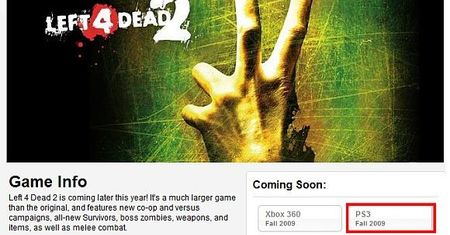 Left 4 Dead 2 na PS3? Już nie...