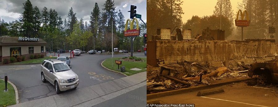 Ogień wciąż rozprzestrzenia się na okolice Paradise