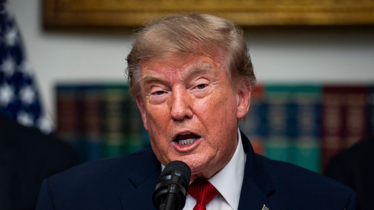 US President Donald Trump speaks during a meeting with crypto and prediction market executives in the Roosevelt Room of the White House in Washington, DC, US, on Wednesday, Aug. 19, 2026. President Trump pressed Congress to pass digital asset market structure legislation that is a top priority for the industry, as he hosted cryptocurrency executives at the White House on Wednesday. Photographer: Al Drago/The Washington Post/Bloomberg via Getty Images