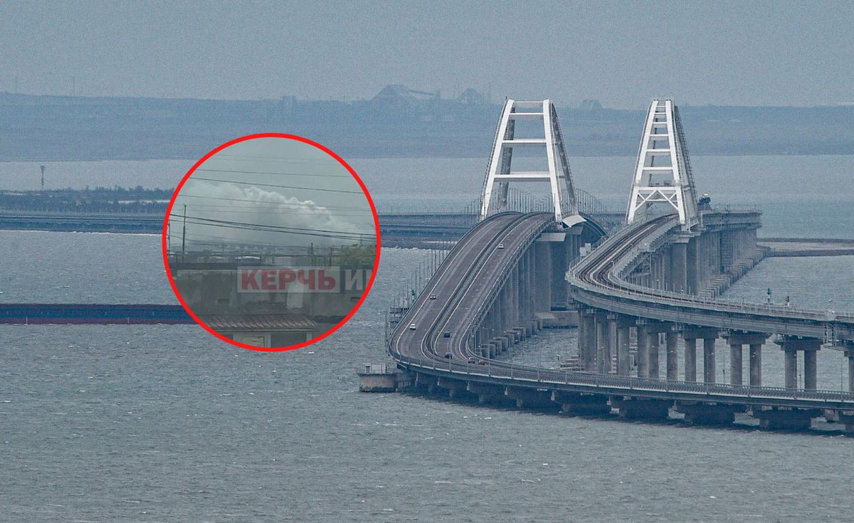 Rosjanie stawiali zasłonę dymną na Moście Krymskim