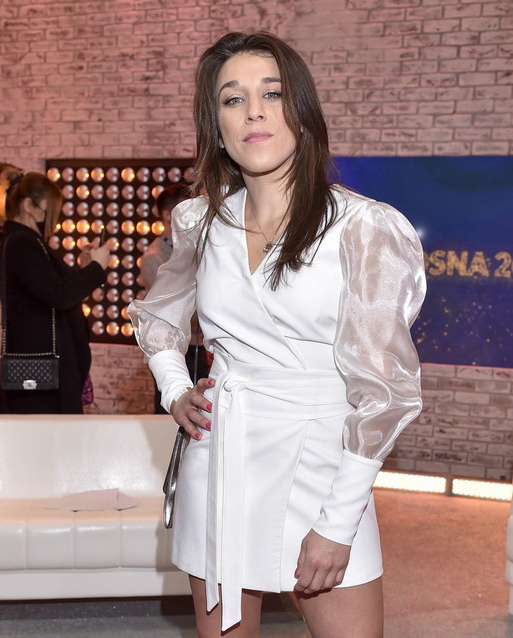 Joanna Jędrzejczyk pozuje na imprezie ramówkowej TVP