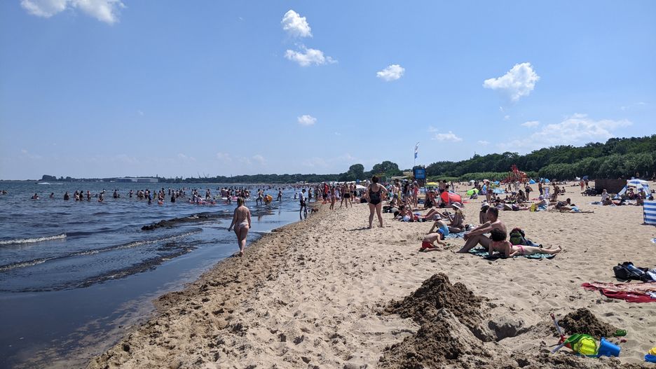 Plaża w Gdańsku Brzeźnie 