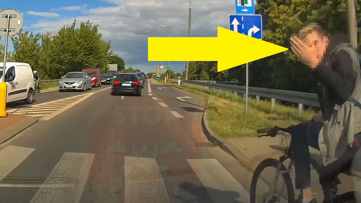 Rowerzysta myślał, że może wszystko