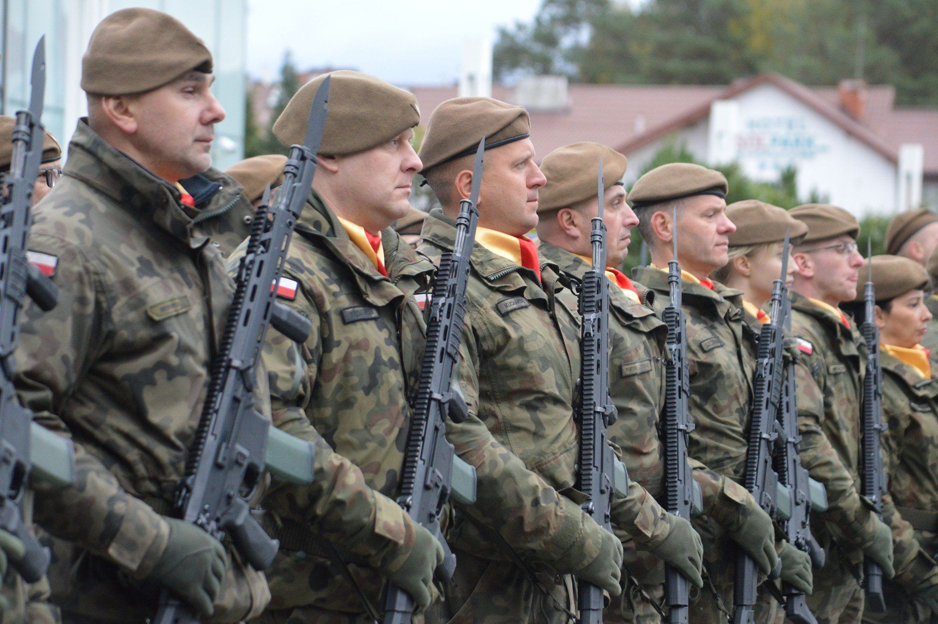 Przysięga wojskowa 9 Łódzkiej Brygady Obrony Terytorialnej w Kleszczowie