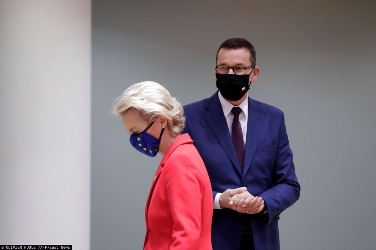 Komisja Europejska obetnie Polsce fundusze? Zagraniczne media komentują. Na zdjęciu szefowa KE Ursula von der Leyen oraz premier Mateusz  