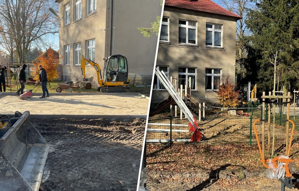 Boruja Nowa: "W zdrowym ciele zdrowy duch" - trwa rewitalizacja terenu przy świetlicy wiejskiej