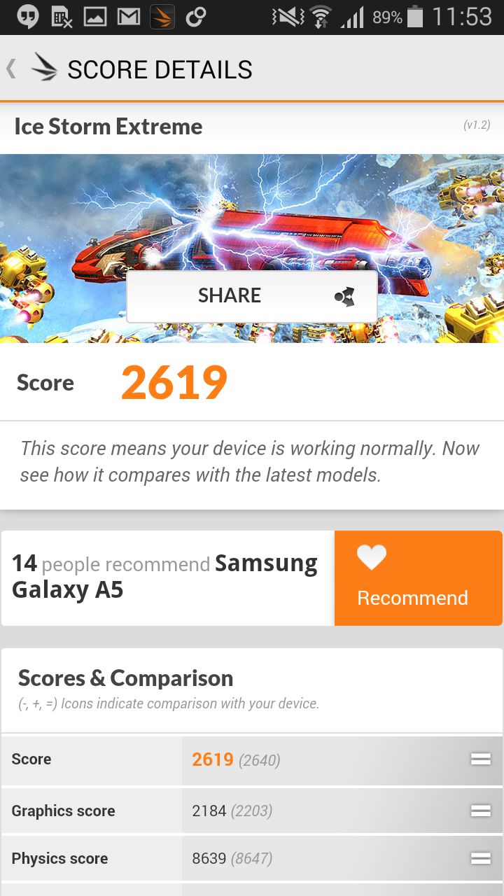 Samsung Galaxy A5 - wydajność i benchmarki 3