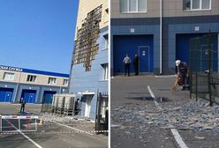 "Biełgorod został zaatakowany". Zniszczony budynek Gazpromu