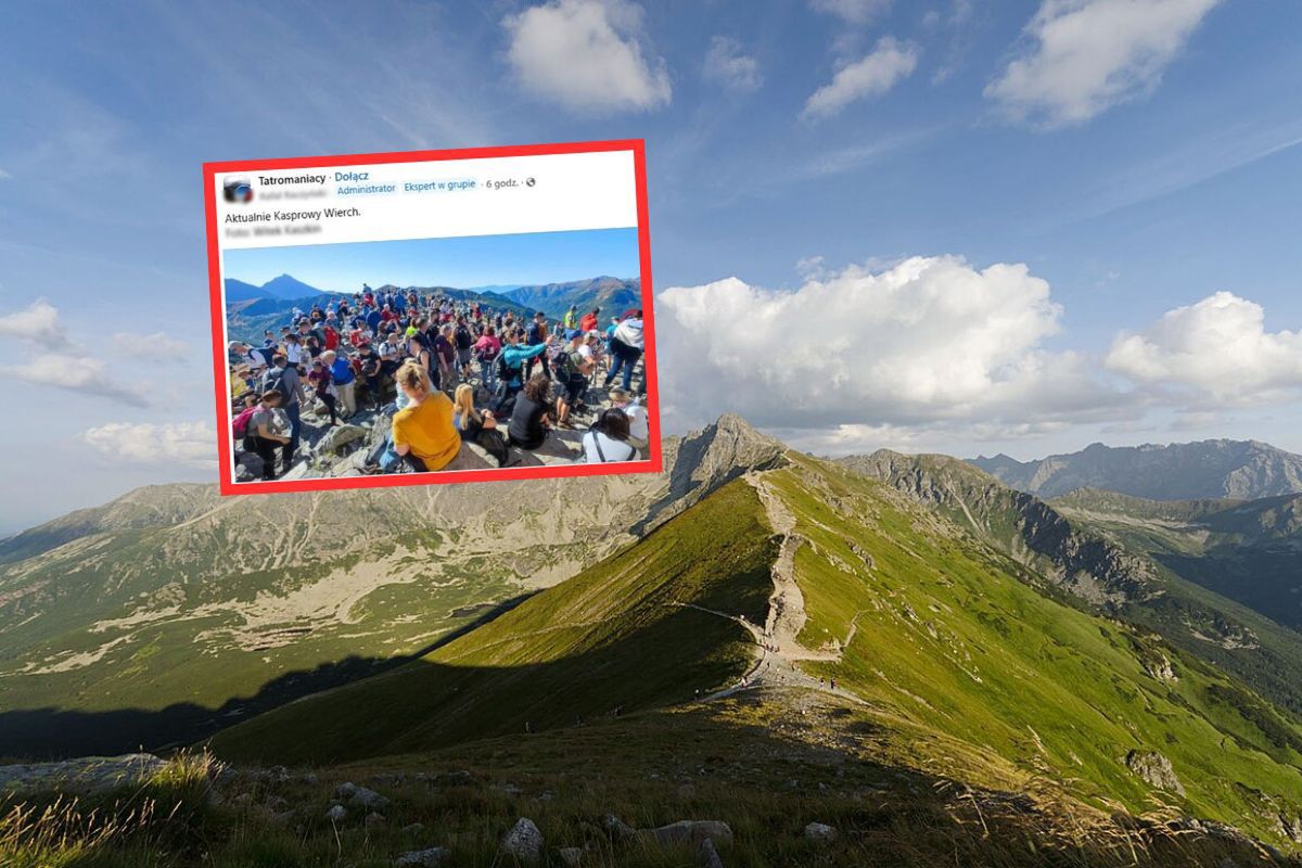 Turyści masowo ruszyli w Tatry. Sceny na Kasprowym rozgrzały internet